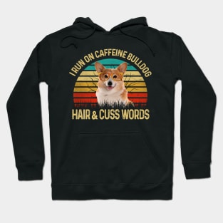 I Run On Caffeine Corgi Hair & Cuss Words Hoodie